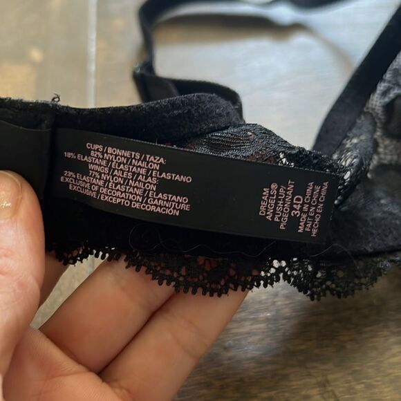 Victorias Secret DREAM ANGELS PUSH-UP PIGEONNANT Floral bra Sz-34D - Picture 8 of 9